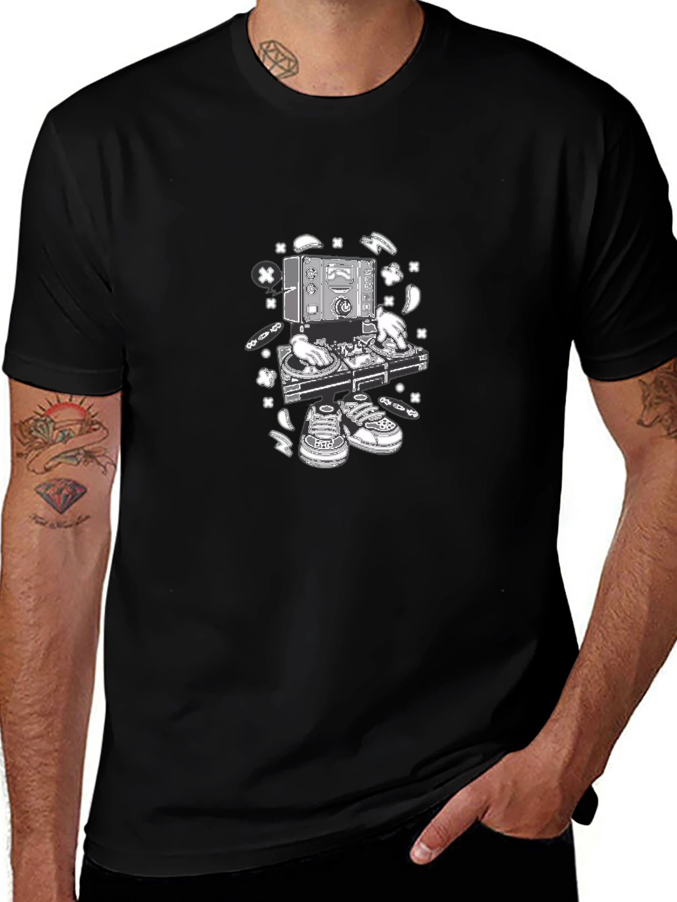 DJ Graphic T-Shirt - Black Music Lover Tee