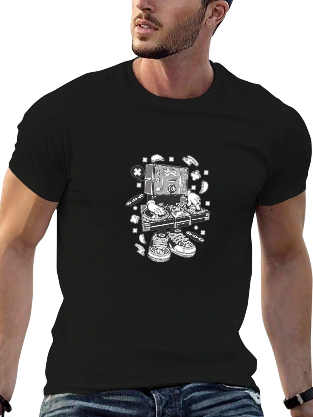 DJ Graphic T-Shirt - Black Music Lover Tee