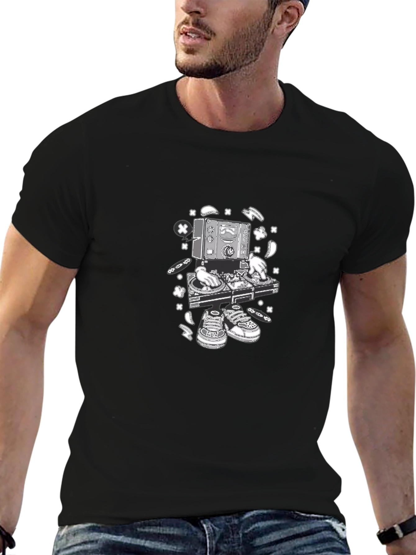 DJ Graphic T-Shirt - Black Music Lover Tee