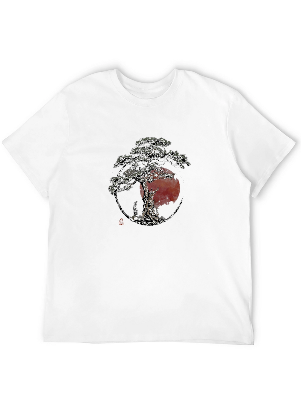 Bonsai Tree Graphic Tee - Zen Style Black T-Shirt