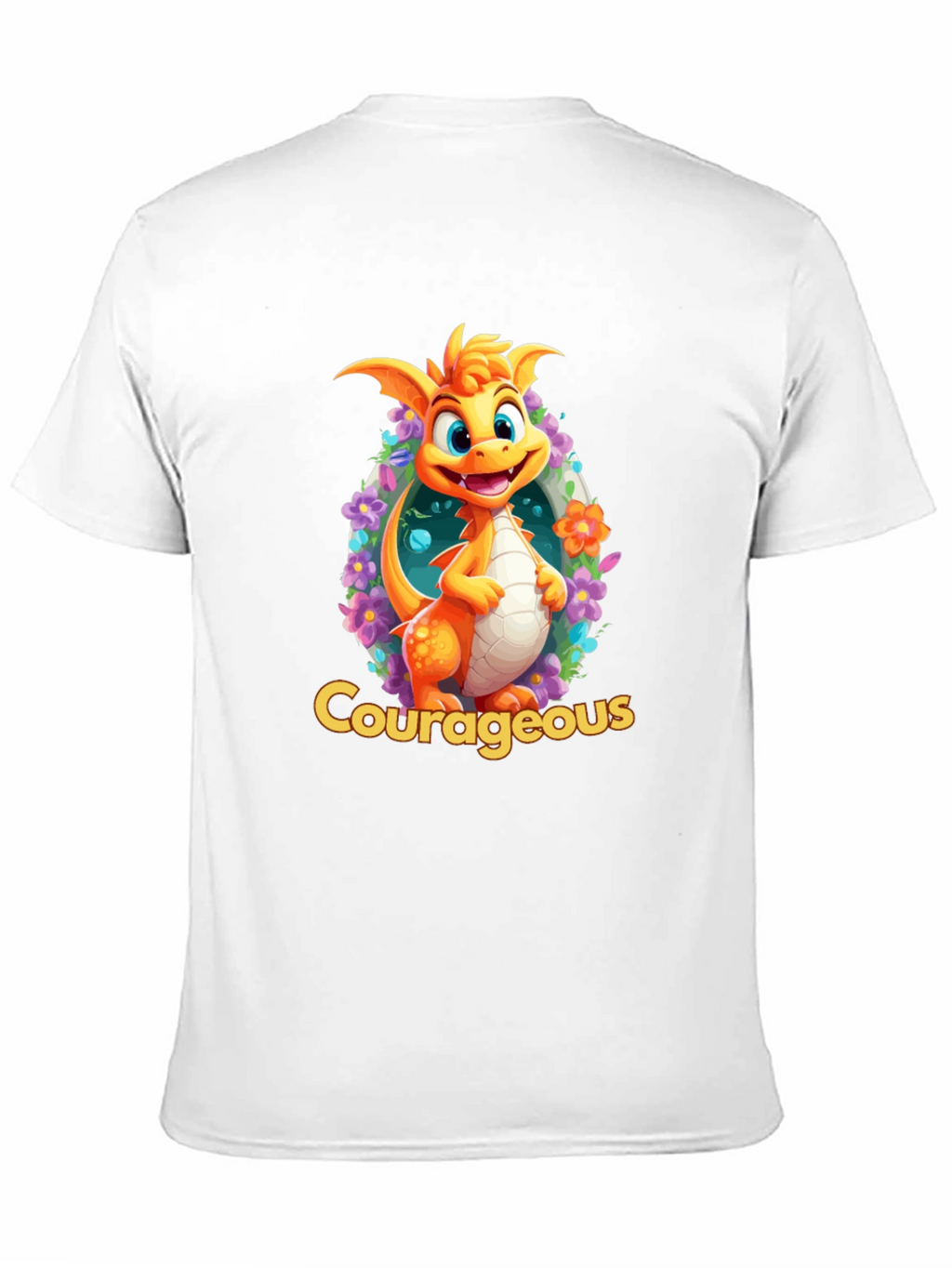 Courageous Dragon T-Shirt: Whimsical Graphic Tee