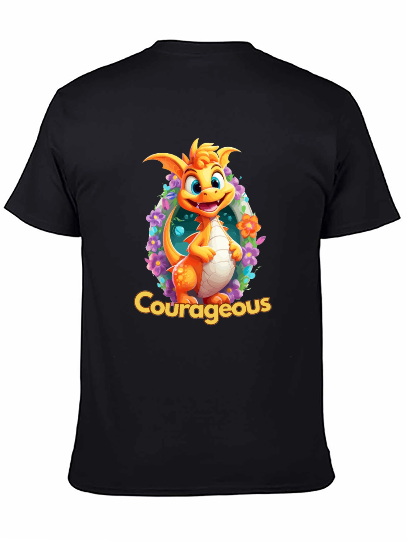 Courageous Dragon T-Shirt: Whimsical Graphic Tee