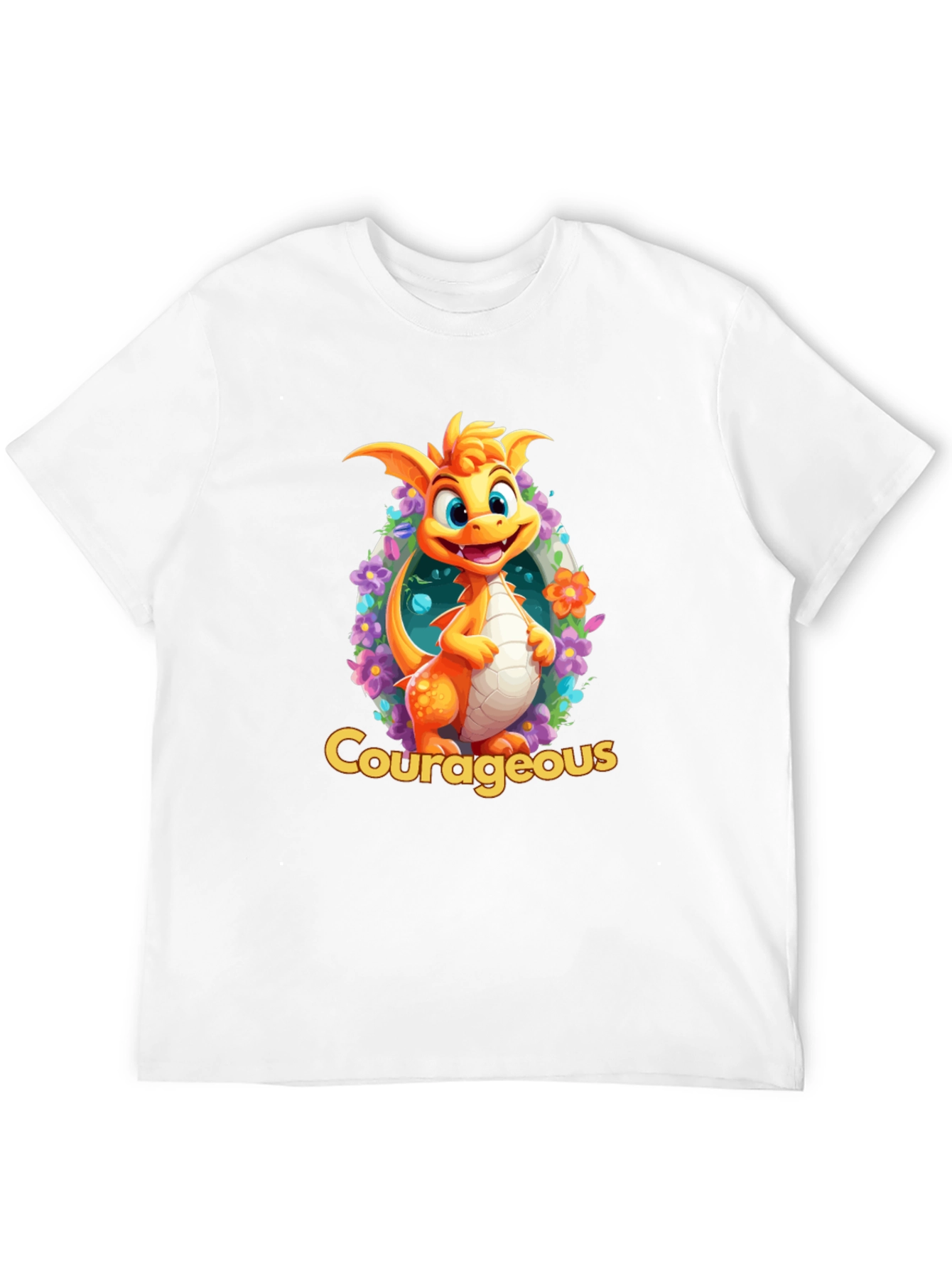 Courageous Dragon T-Shirt: Whimsical Graphic Tee