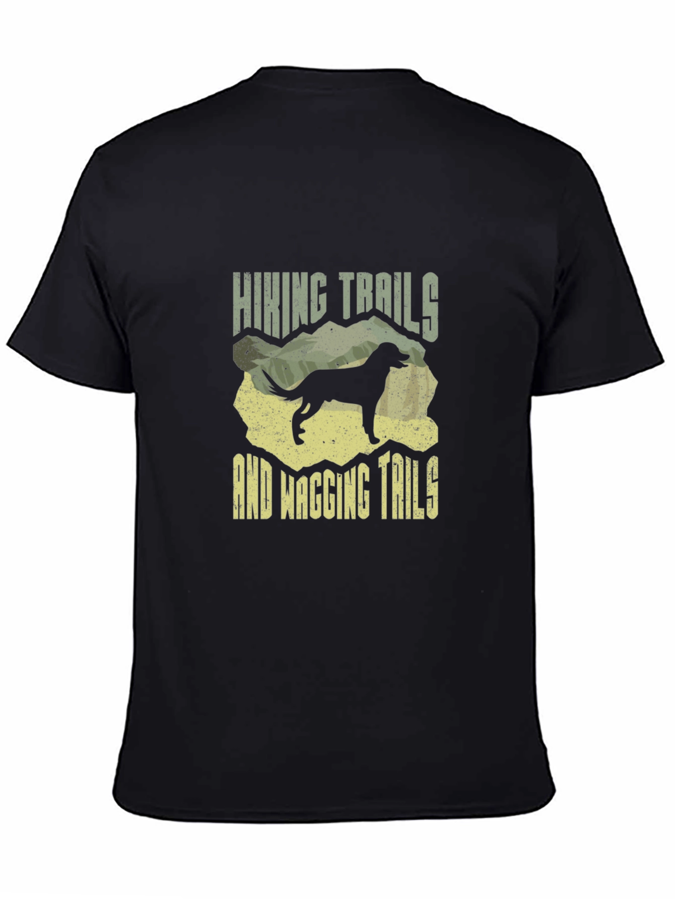 Hiking Trails & Wagging Tails Graphic Tee - Outdoors Dog Lover T-Shirt