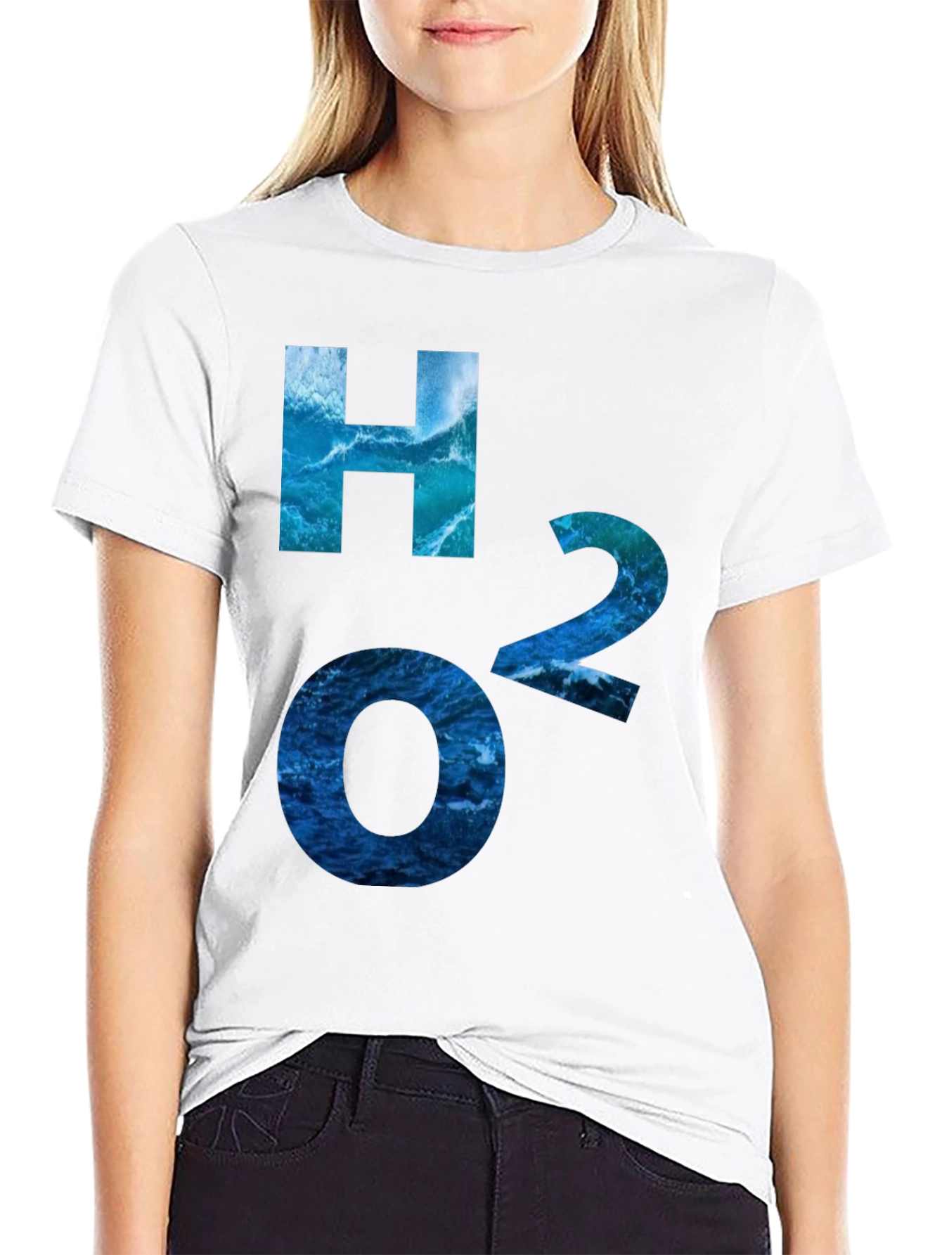 H2O Water Molecule Graphic Tee - Cool Science Shirt