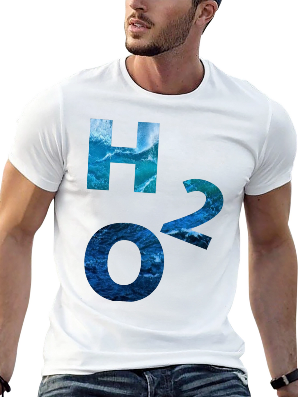 H2O Water Molecule Graphic Tee - Cool Science Shirt