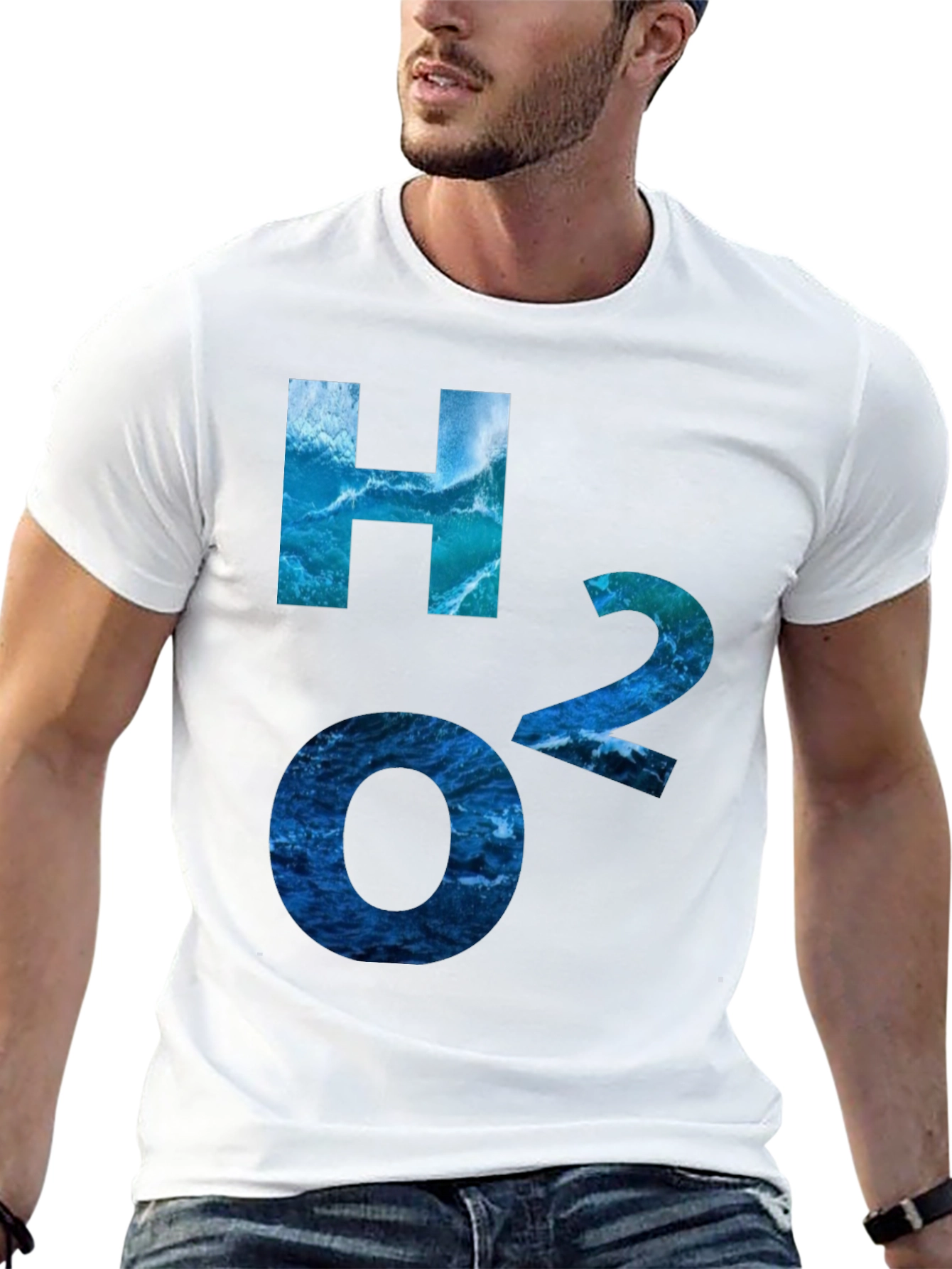 H2O Water Molecule Graphic Tee - Cool Science Shirt