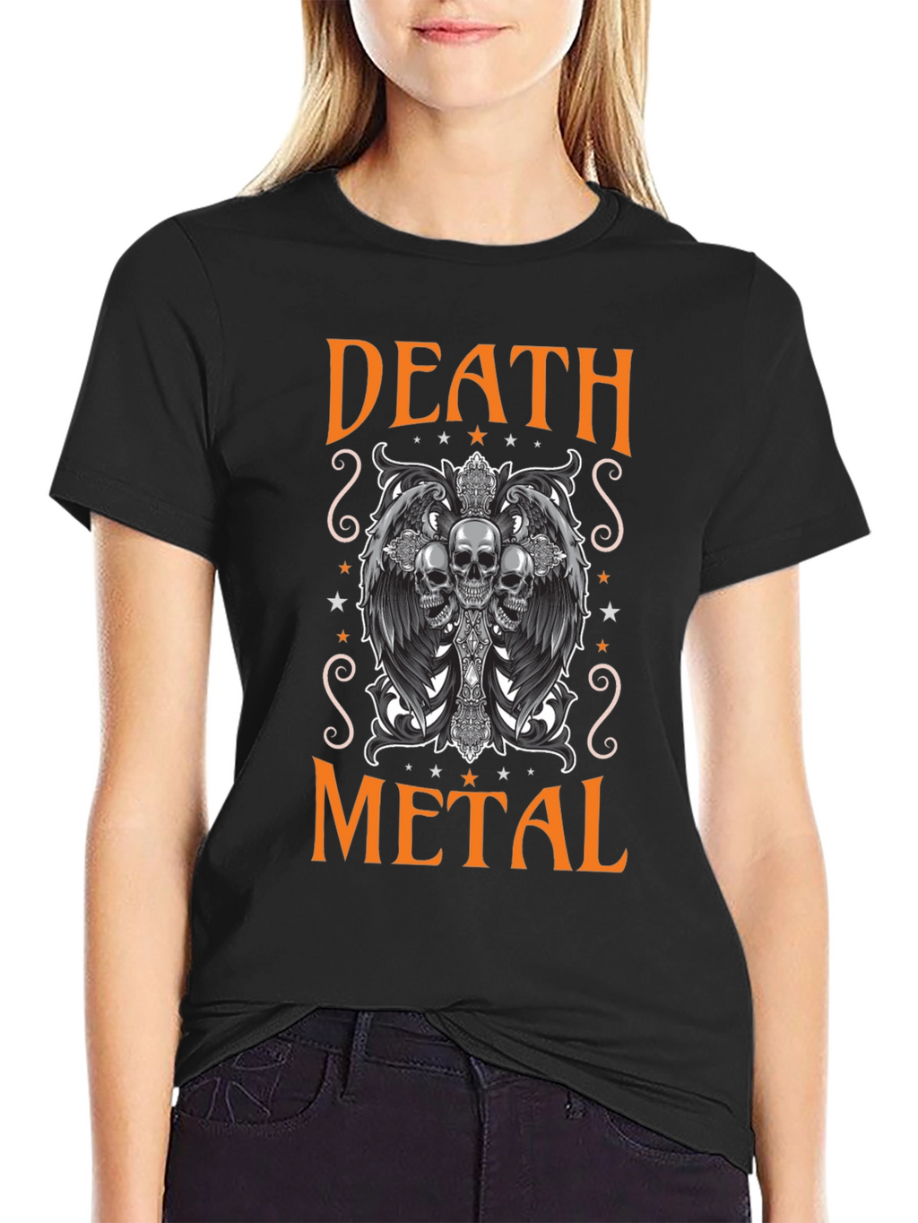 Death Metal Skull Graphic Tee