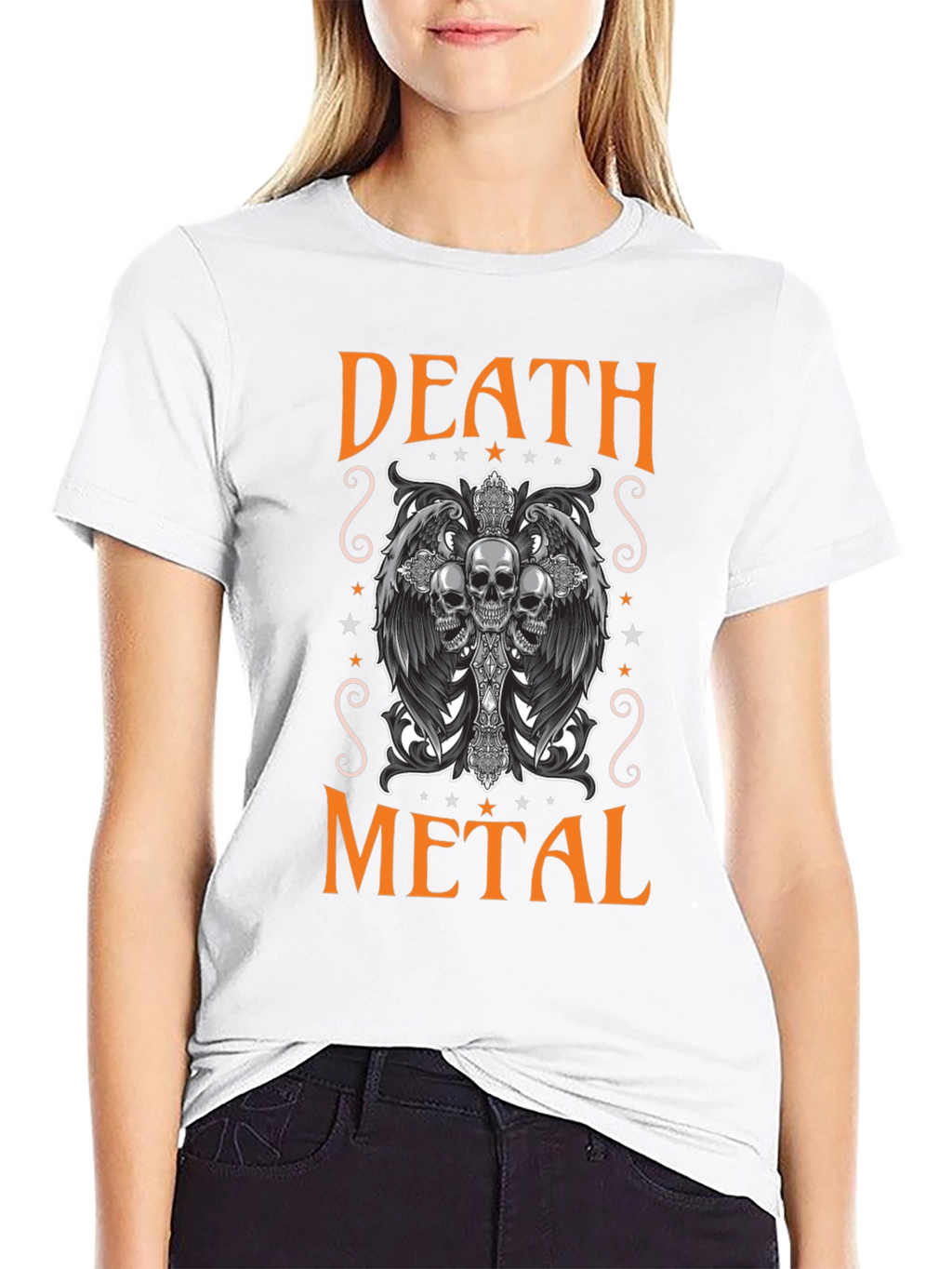 Death Metal Skull Graphic Tee