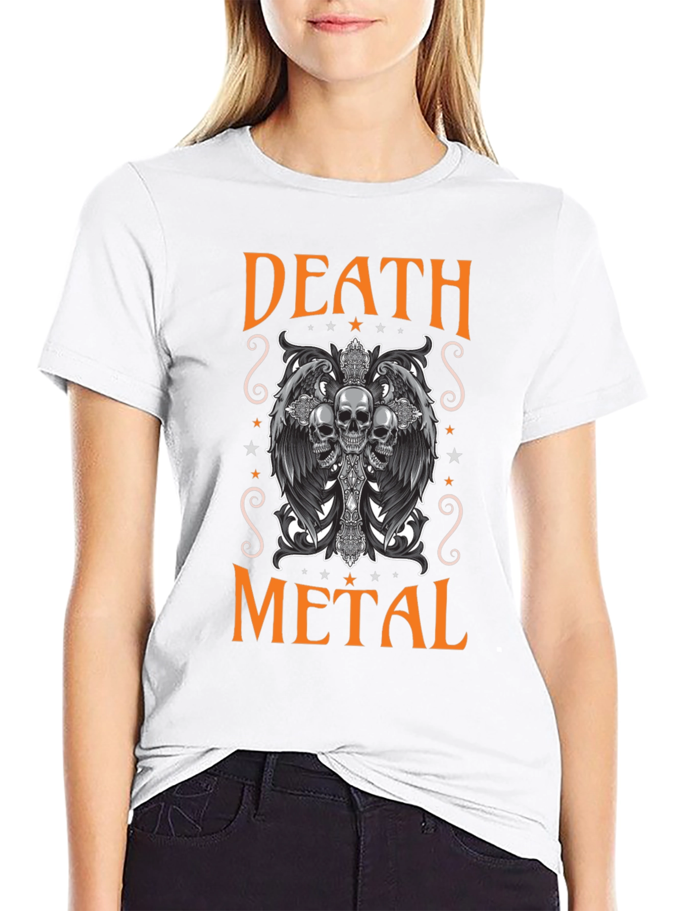 Death Metal Skull Graphic Tee