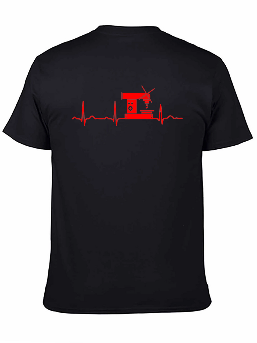 Microscope Heartbeat T-Shirt - Black