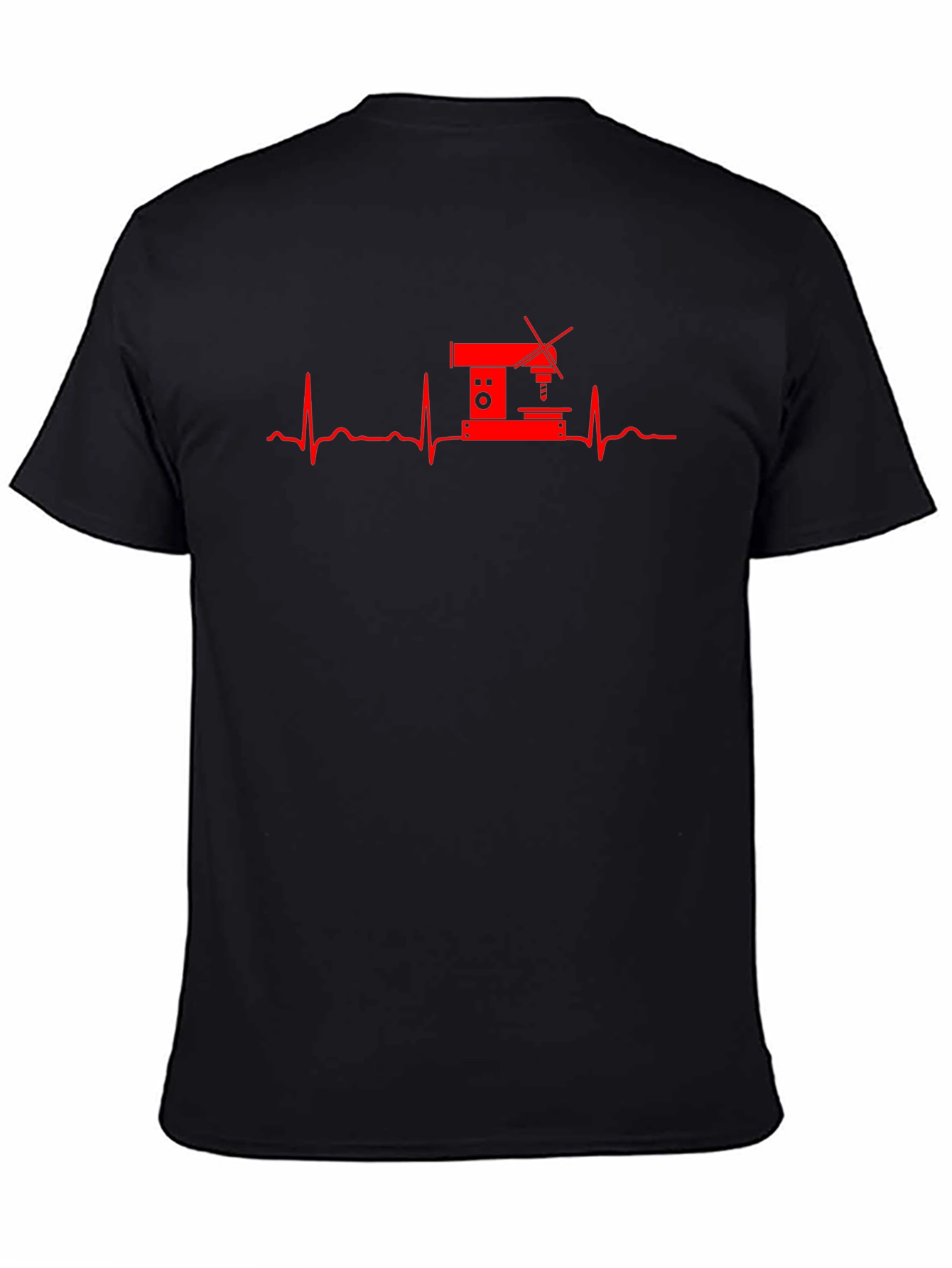 Microscope Heartbeat T-Shirt - Black