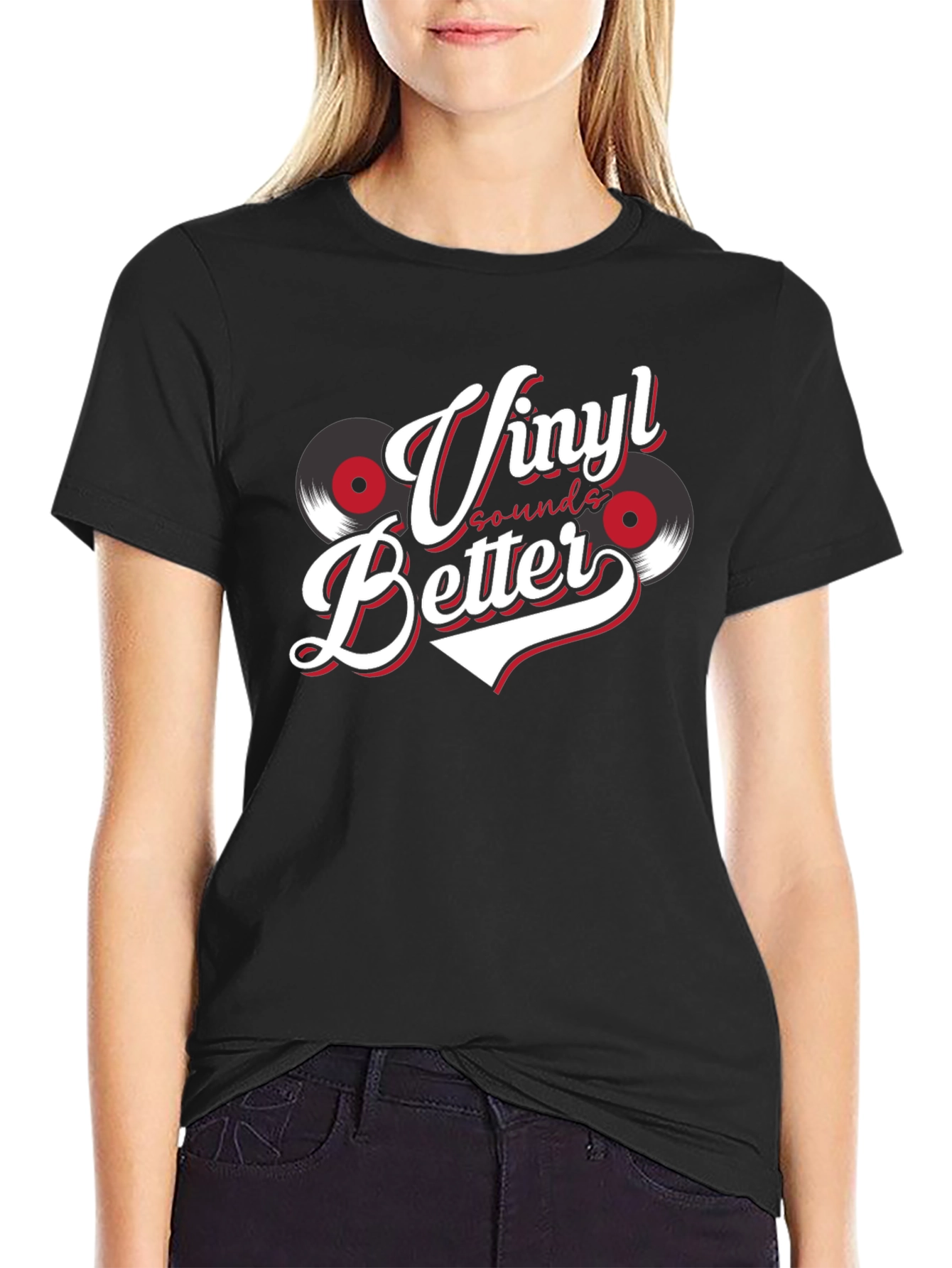 Vinyl Sounds Better T-Shirt Black Graphic Tee