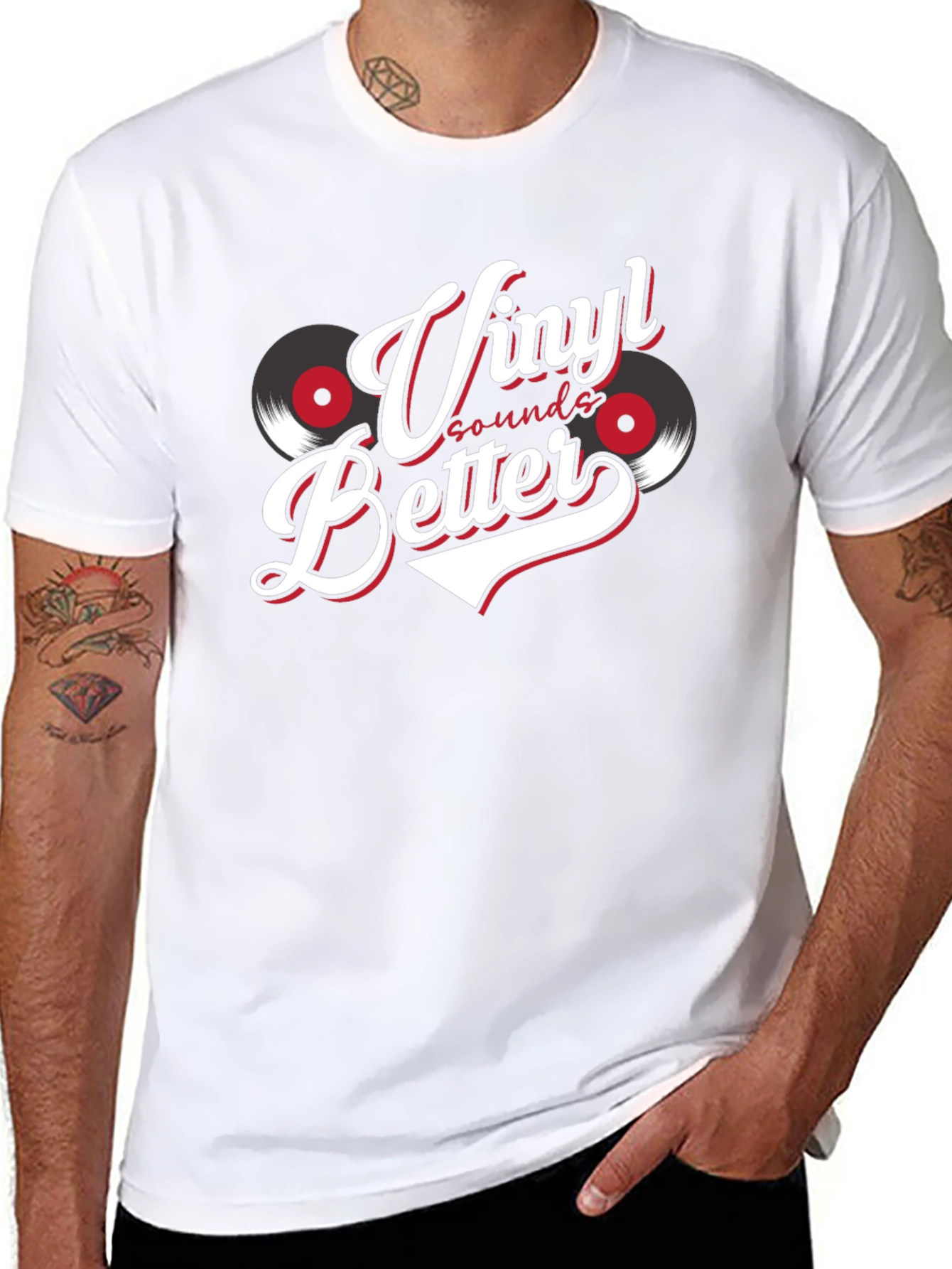 Vinyl Sounds Better T-Shirt Black Graphic Tee