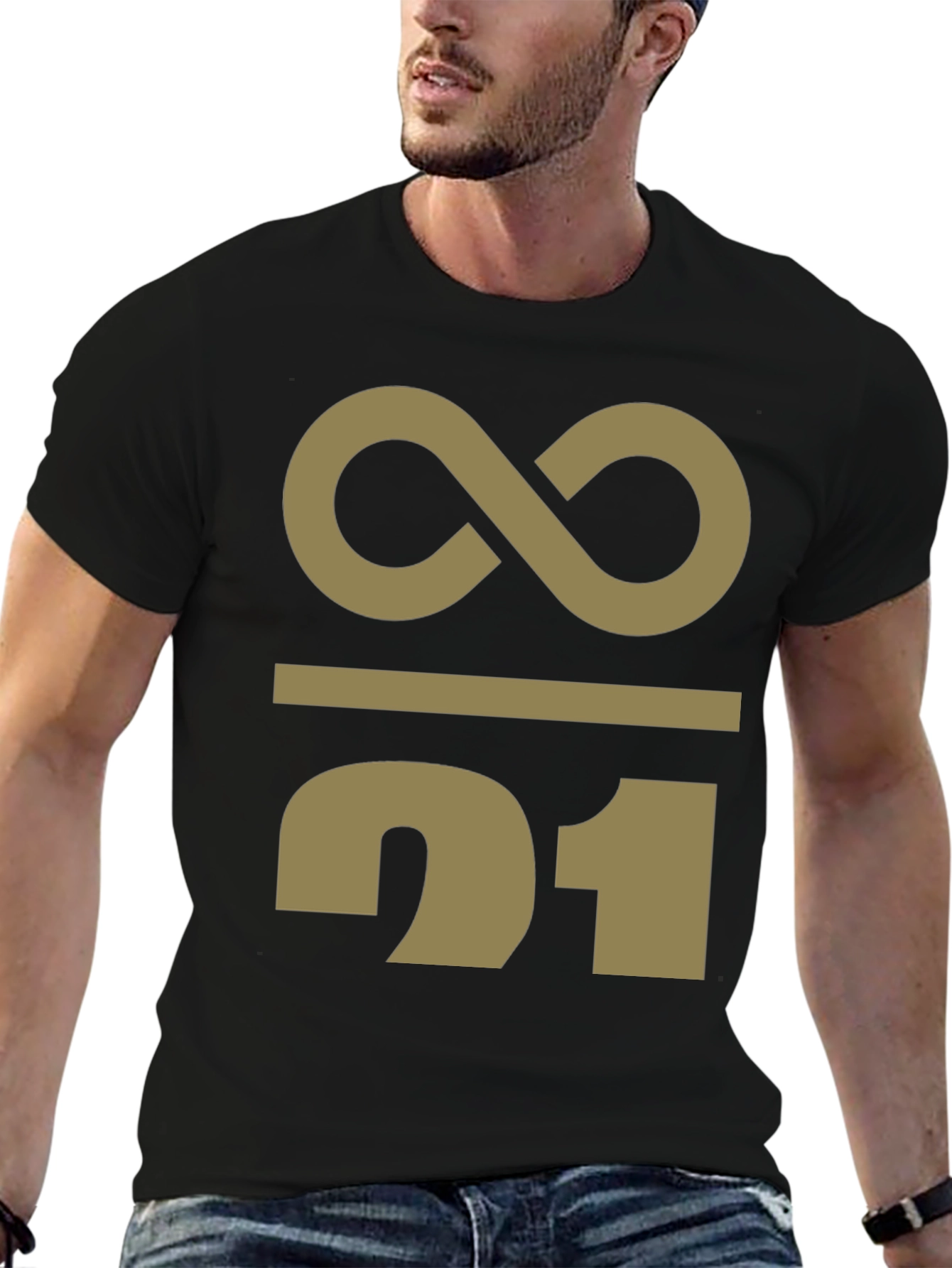 Abstract Infinity 21 Graphic Print T-Shirt