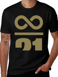 Abstract Infinity 21 Graphic Print T-Shirt