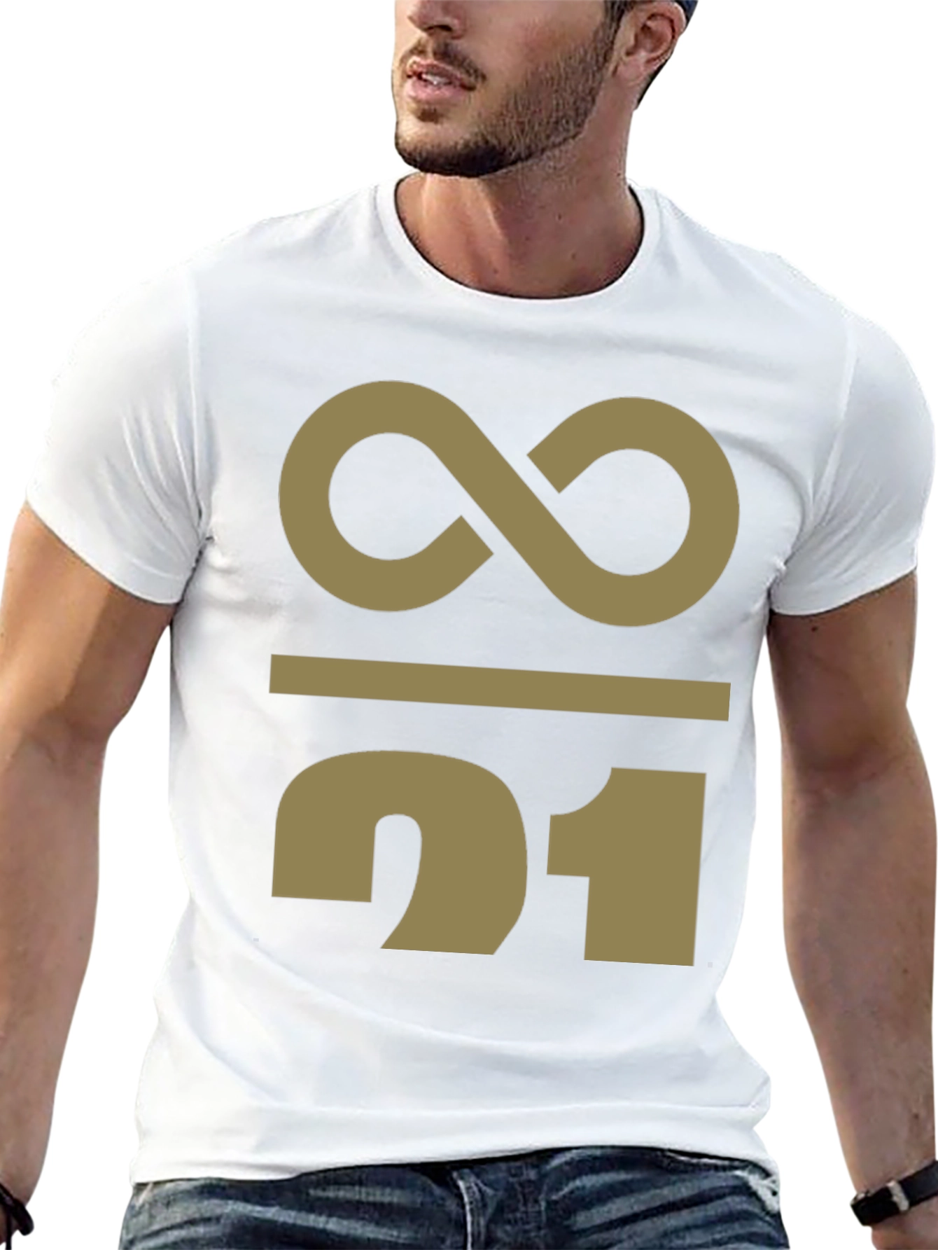 Abstract Infinity 21 Graphic Print T-Shirt