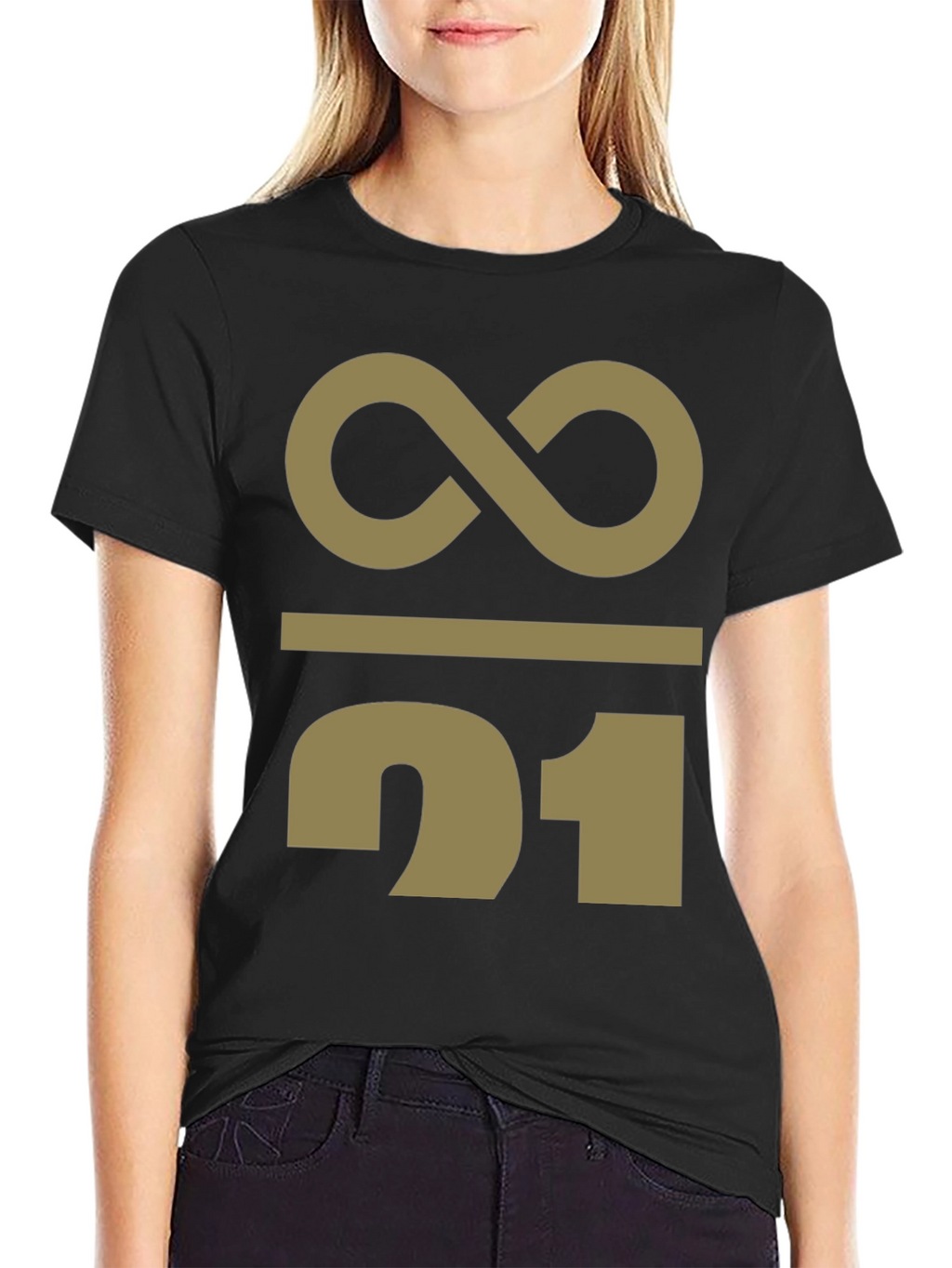 Abstract Infinity 21 Graphic Print T-Shirt