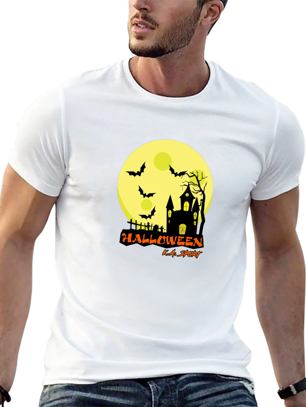 Halloween Black T-Shirt: Spooky Design Comfortable Fit