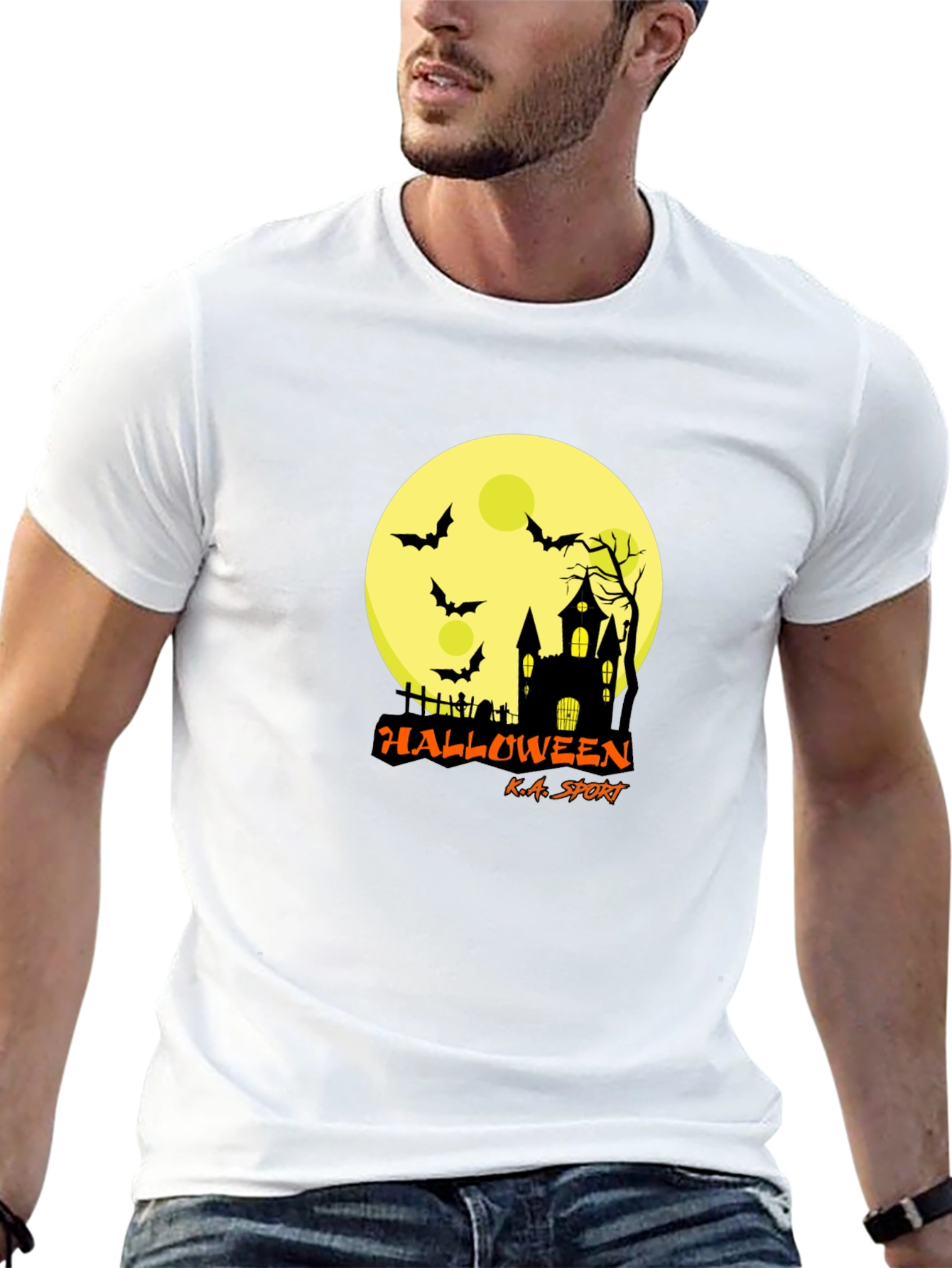 Halloween Black T-Shirt: Spooky Design Comfortable Fit