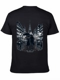 Paris Romance Graphic T-Shirt - Eiffel Tower Cityscape Tee