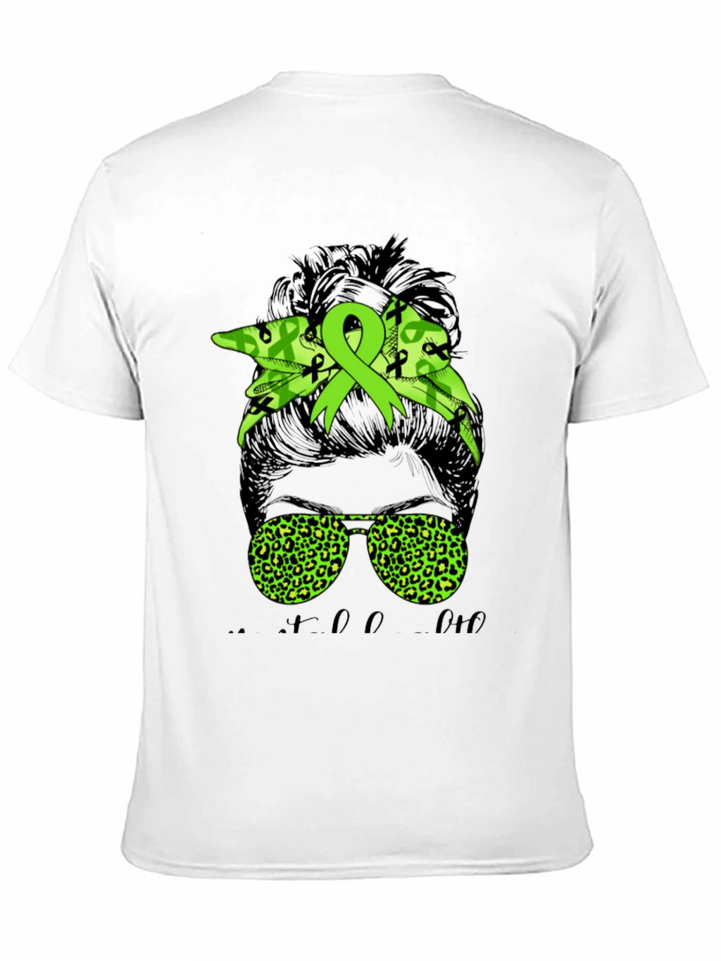 Messy Bun Mental Health Awareness T-Shirt