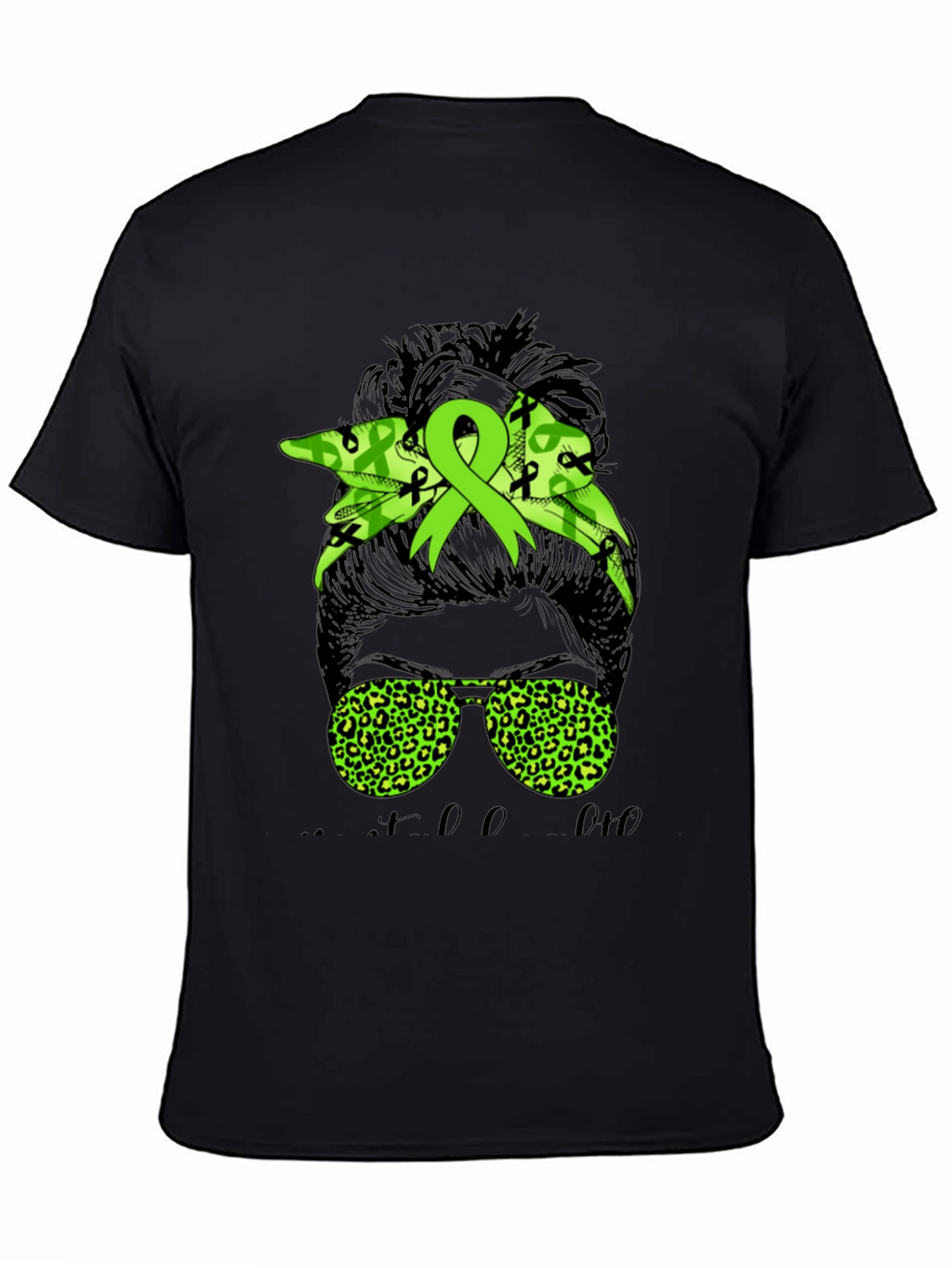 Messy Bun Mental Health Awareness T-Shirt