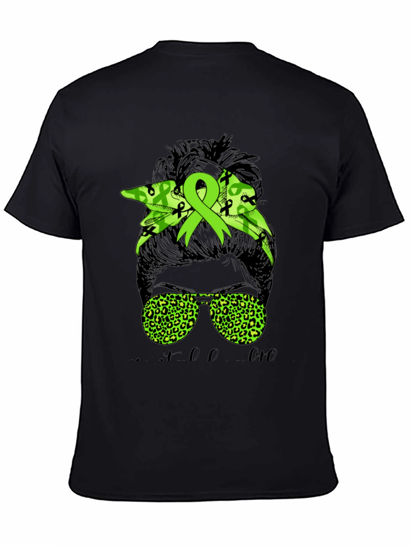 Messy Bun Mental Health Awareness T-Shirt