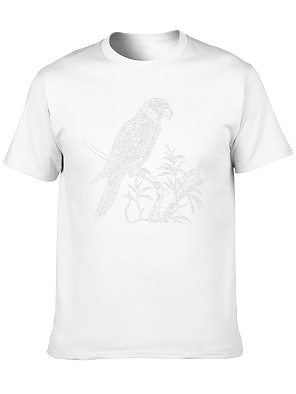 Parrot Graphic Print Tee - Mens Black T-Shirt