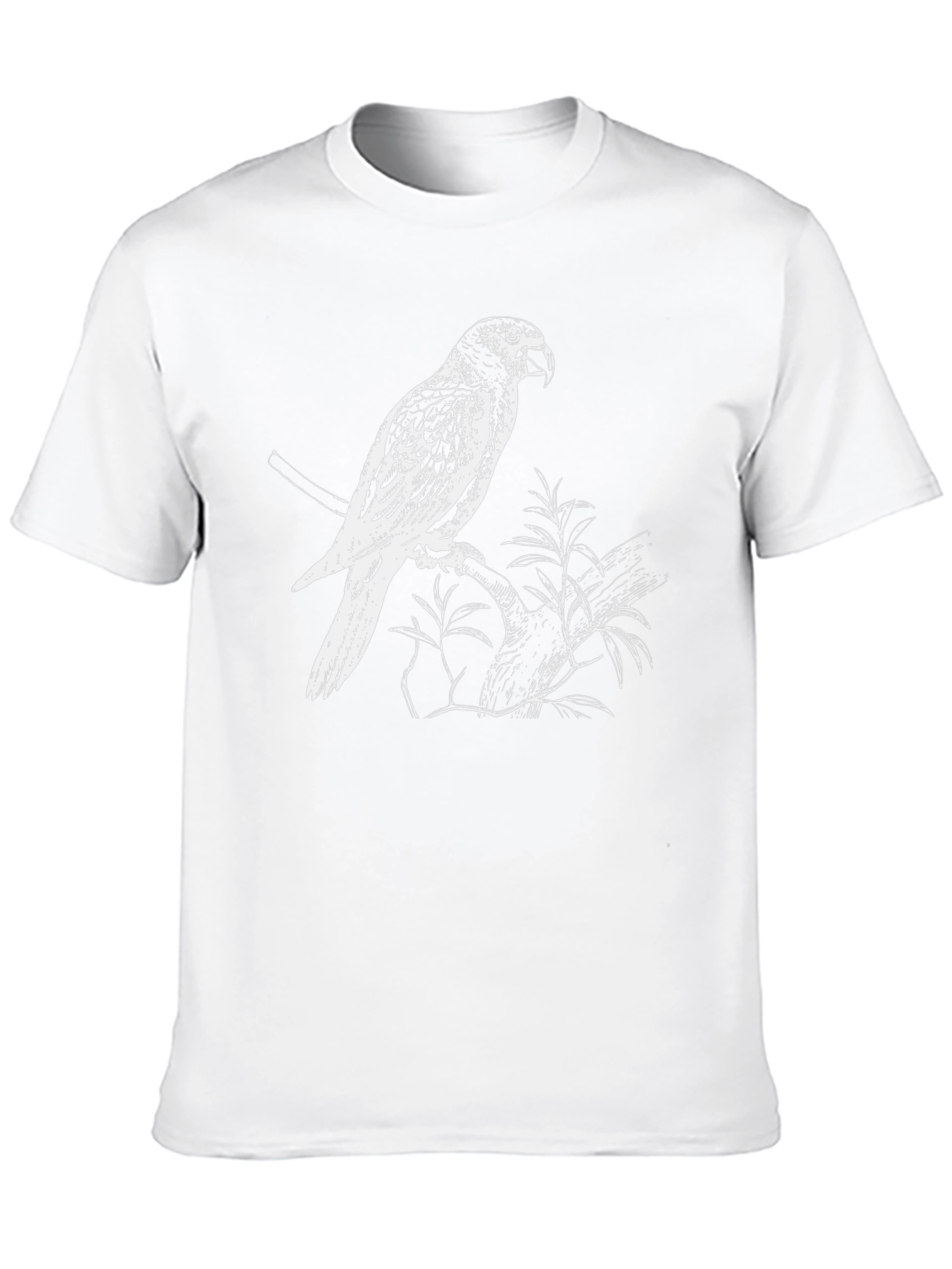 Parrot Graphic Print Tee - Mens Black T-Shirt