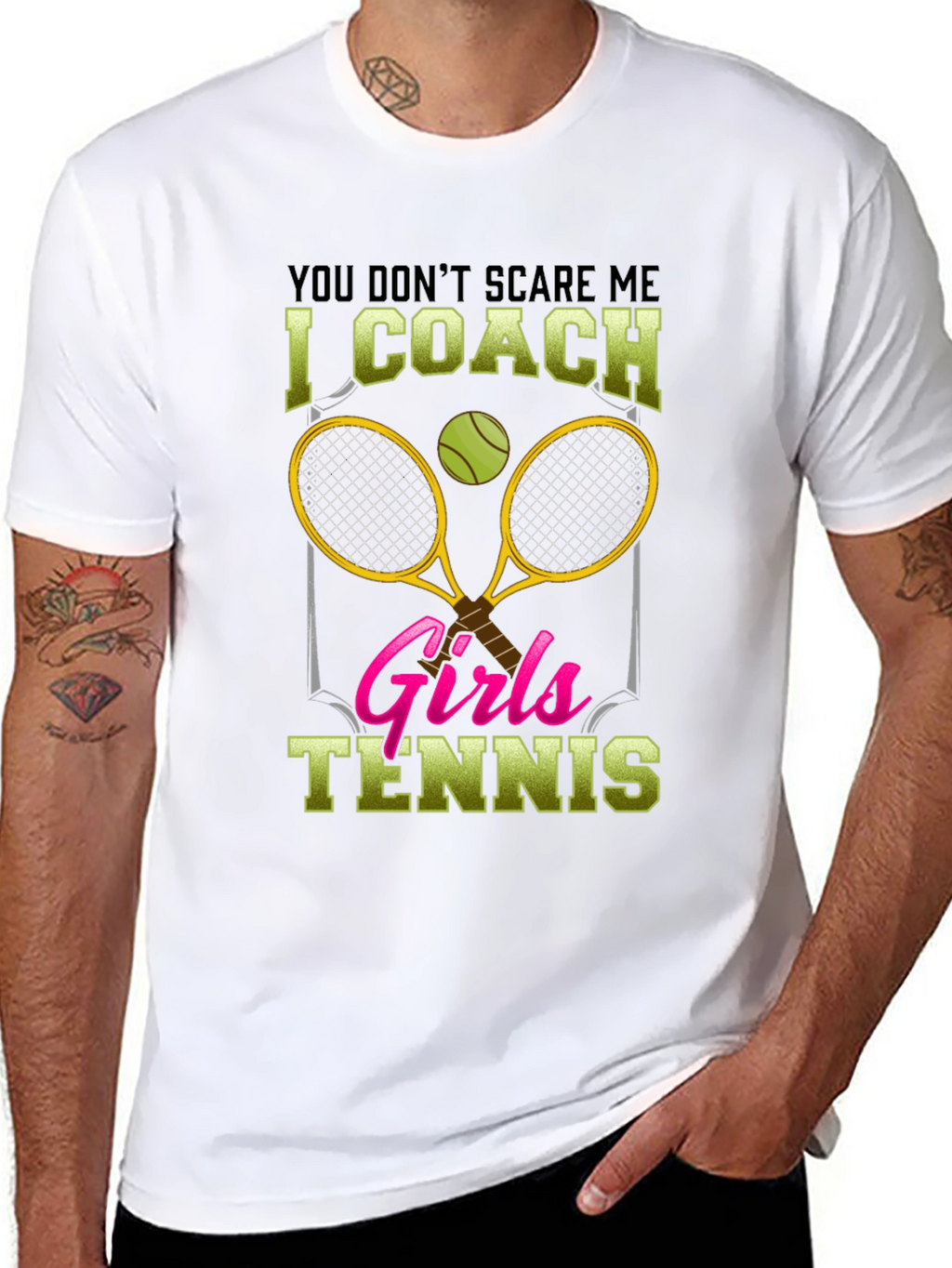 Funny Tennis Coach T-Shirt - Girls Tennis Design