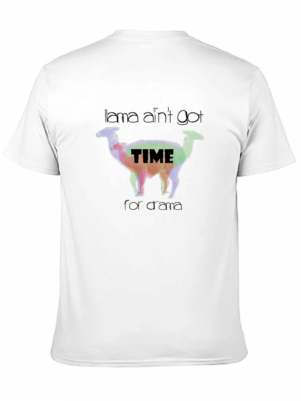 Llama Aint Got Time for Drama Black T-Shirt