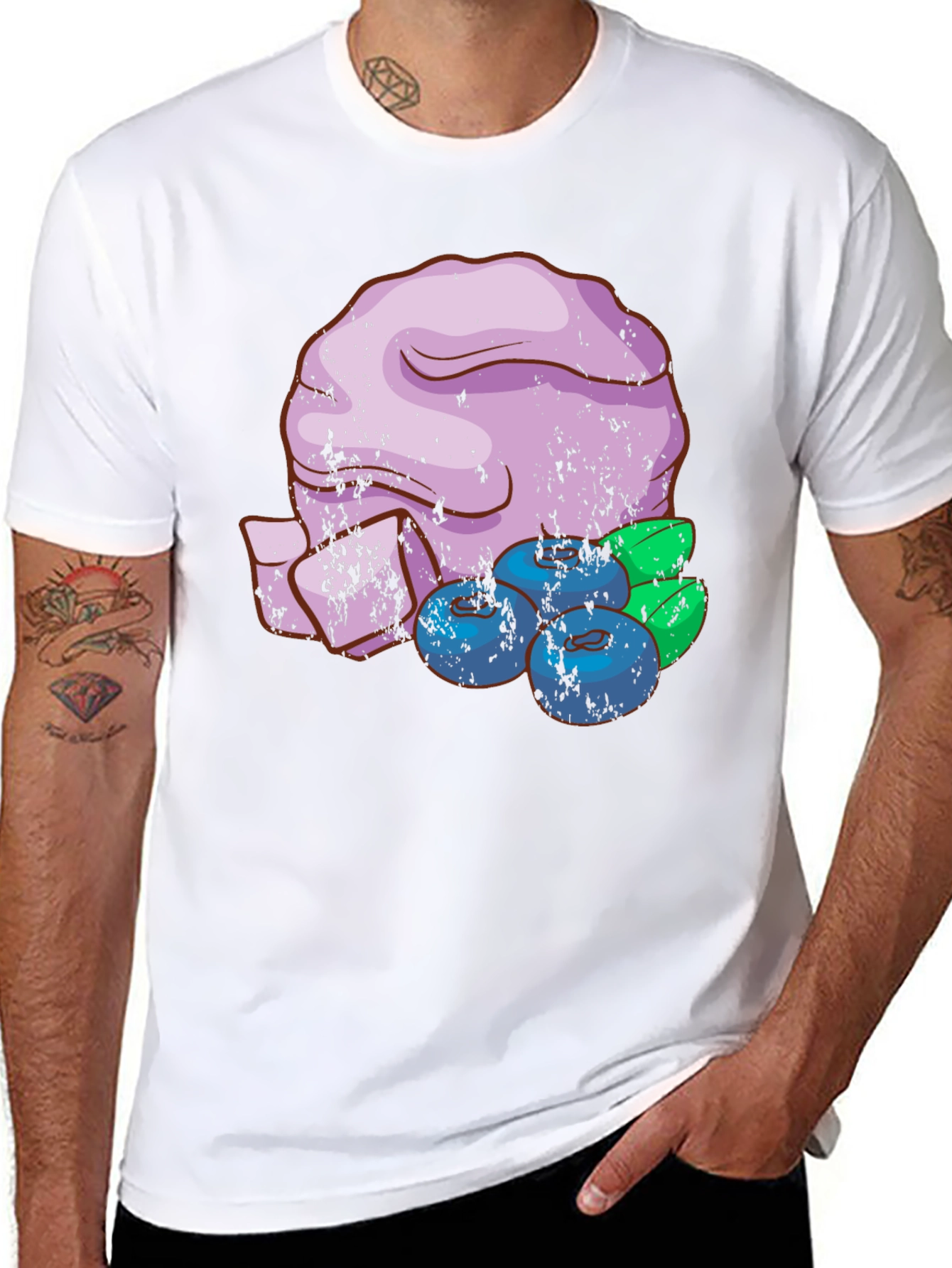 Blueberry Dessert T-Shirt - Unique Graphic Tee