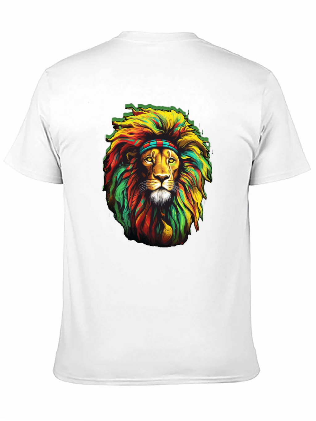 Rasta Lion Graphic T-Shirt - Black