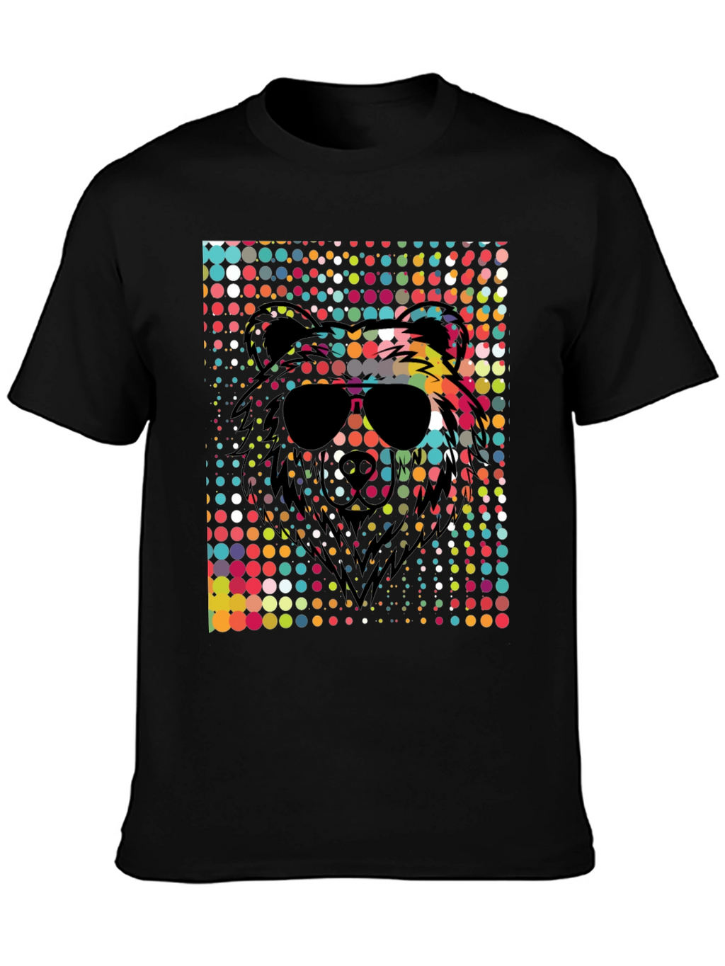 Cool Bear Sunglasses Graphic Tee - Black