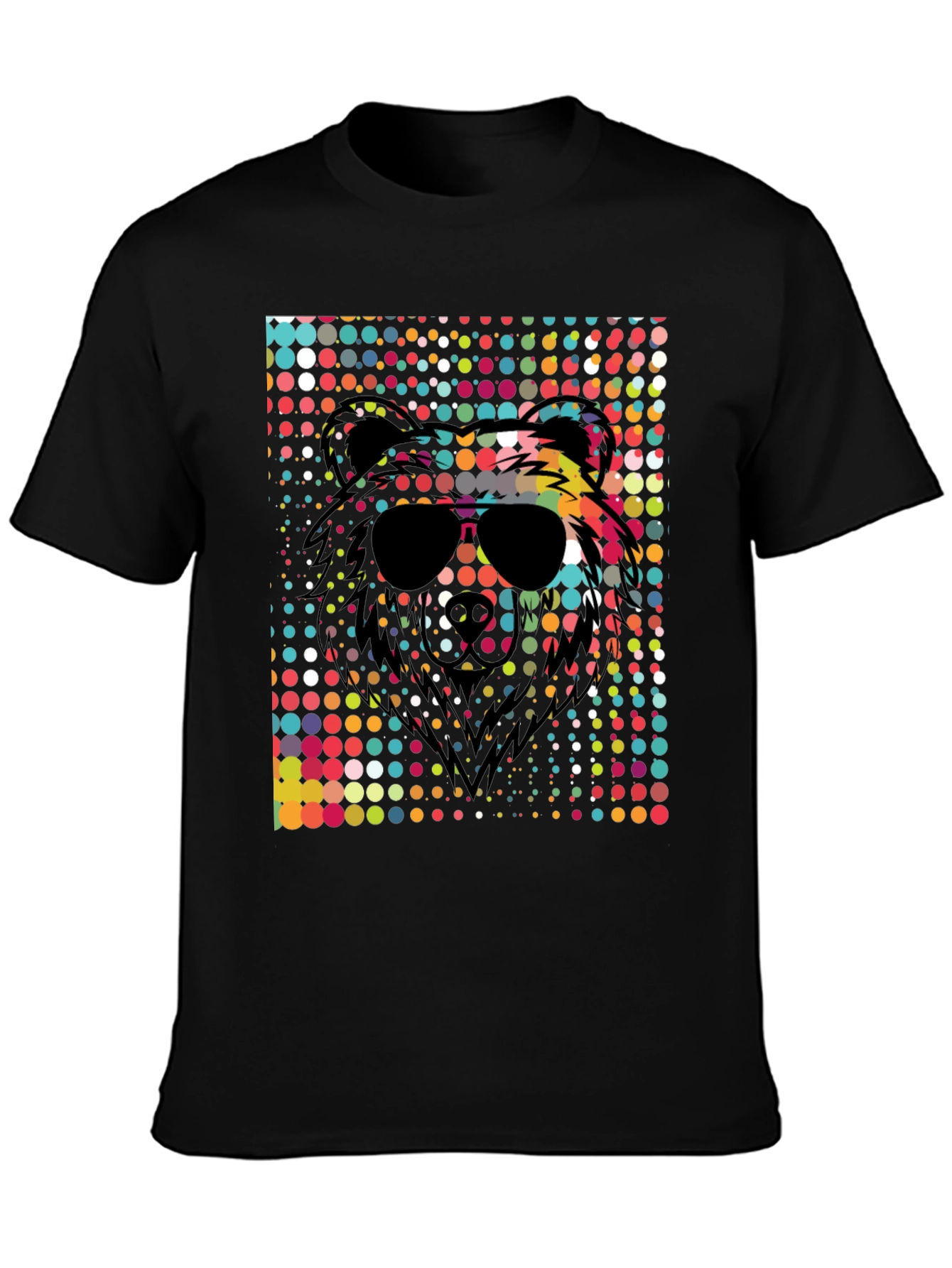 Cool Bear Sunglasses Graphic Tee - Black