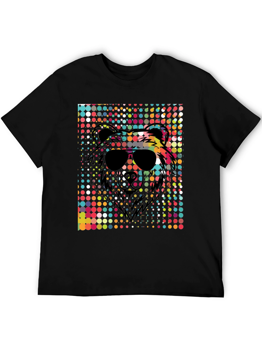 Cool Bear Sunglasses Graphic Tee - Black