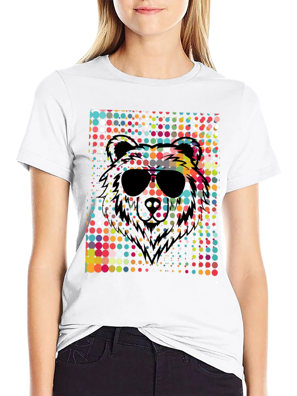 Cool Bear Sunglasses Graphic Tee - Black