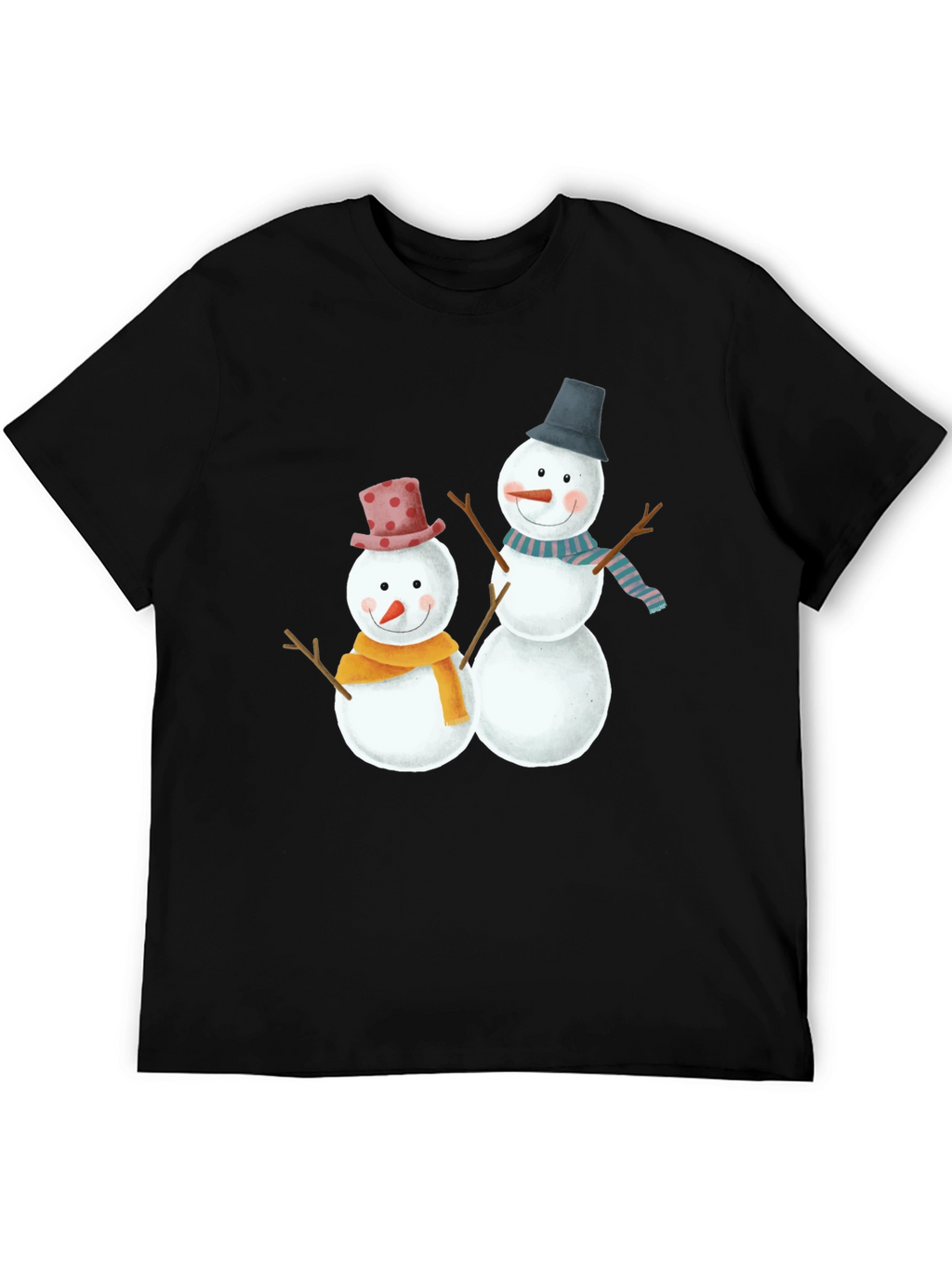 Festive Snowman Graphic Tee - Holiday Cheer