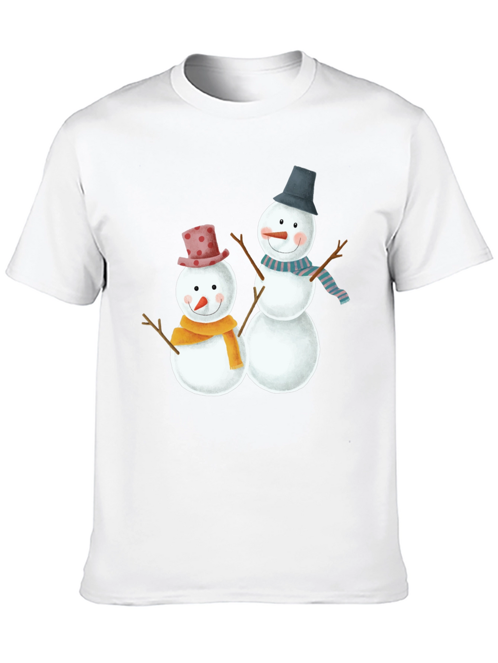 Festive Snowman Graphic Tee - Holiday Cheer