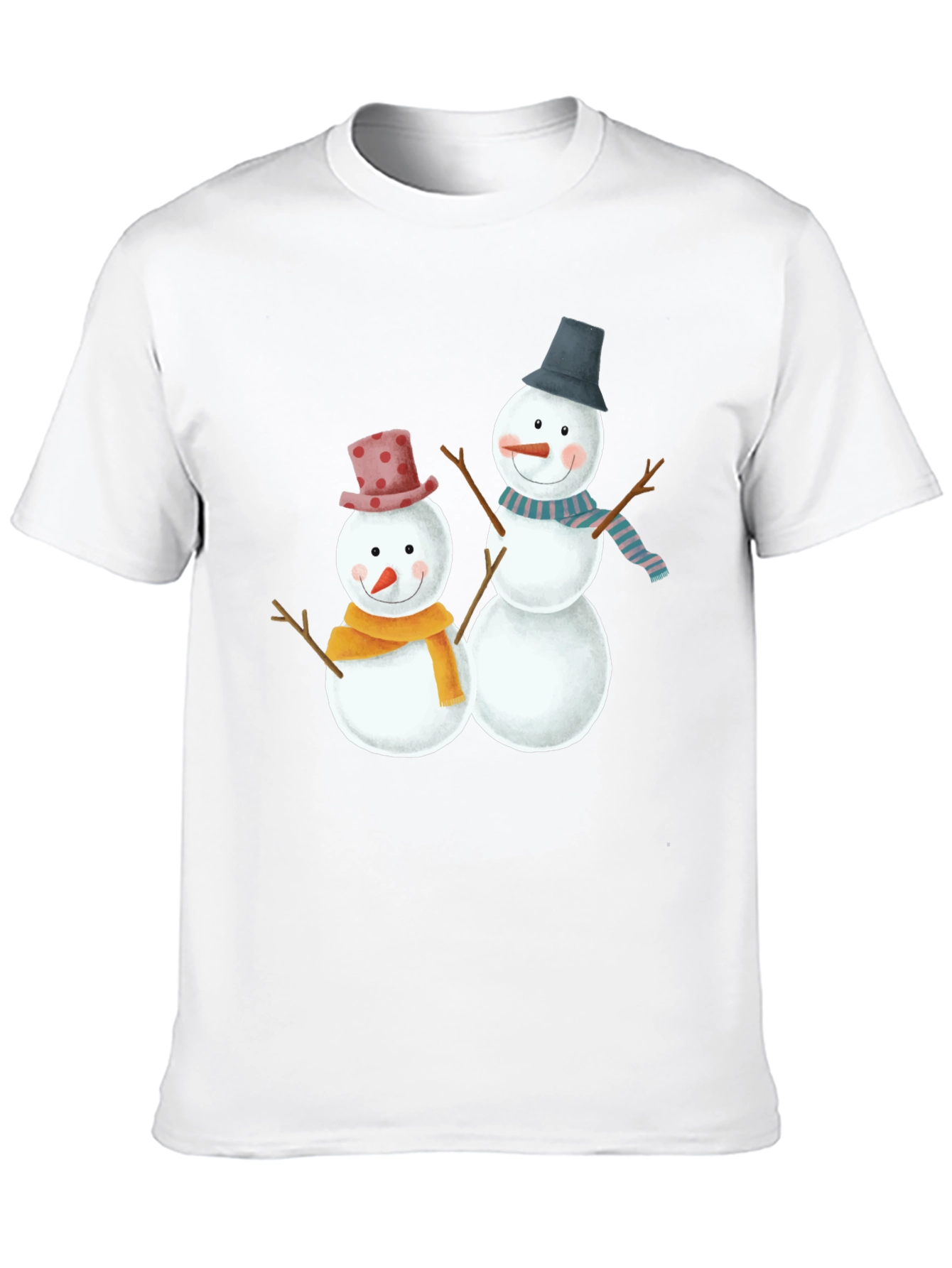 Festive Snowman Graphic Tee - Holiday Cheer