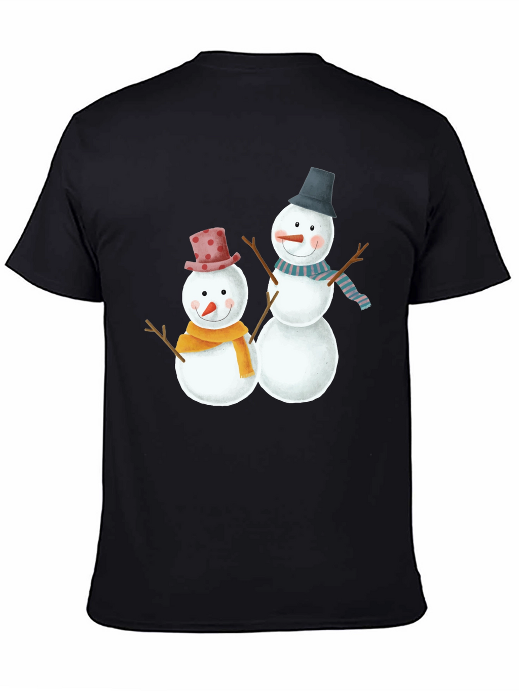 Festive Snowman Graphic Tee - Holiday Cheer