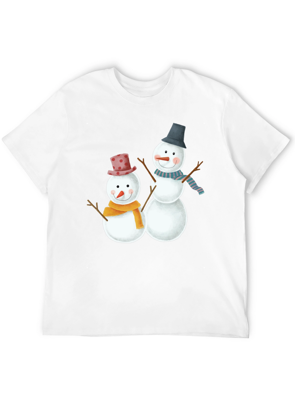 Festive Snowman Graphic Tee - Holiday Cheer