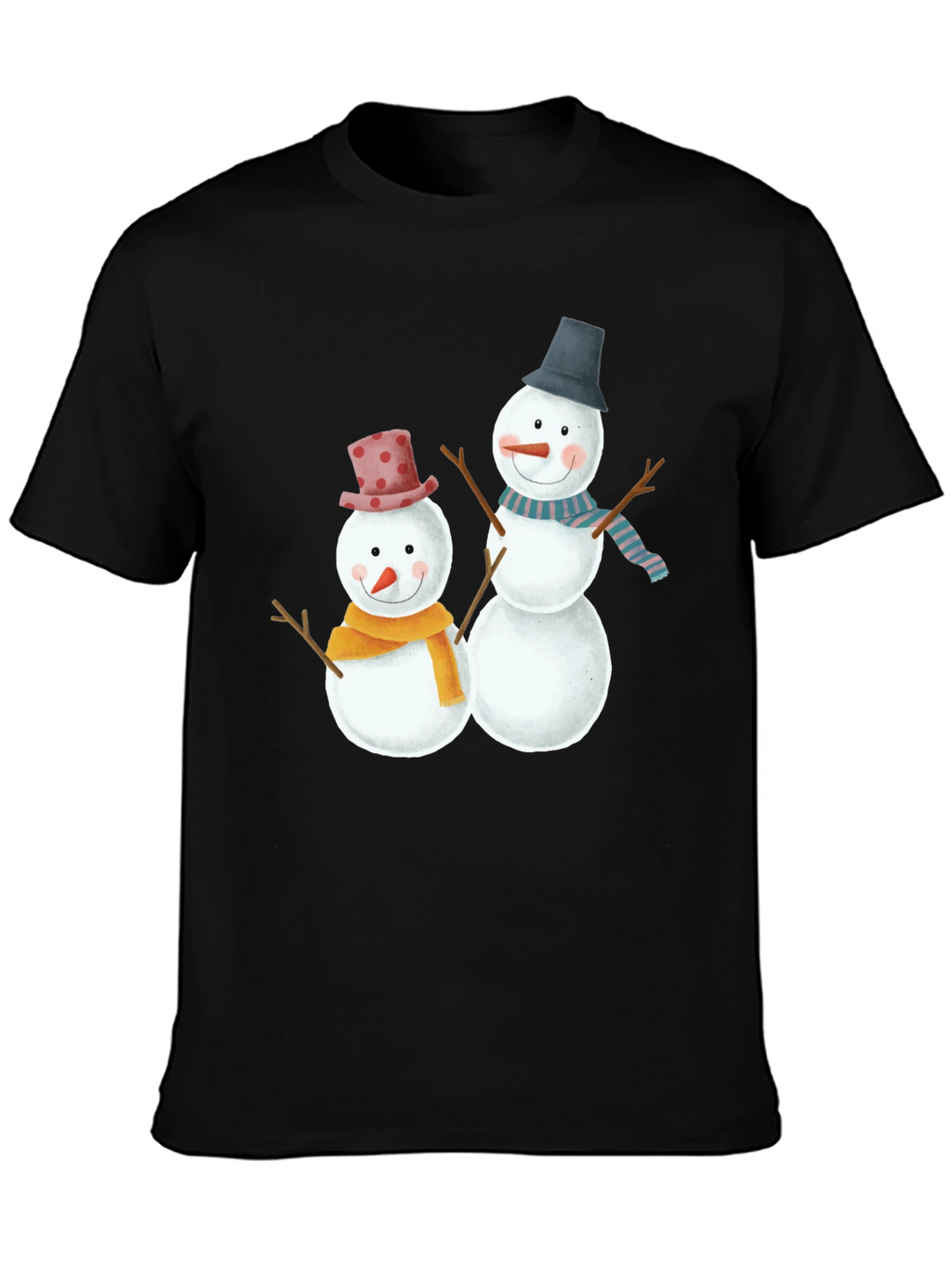 Festive Snowman Graphic Tee - Holiday Cheer