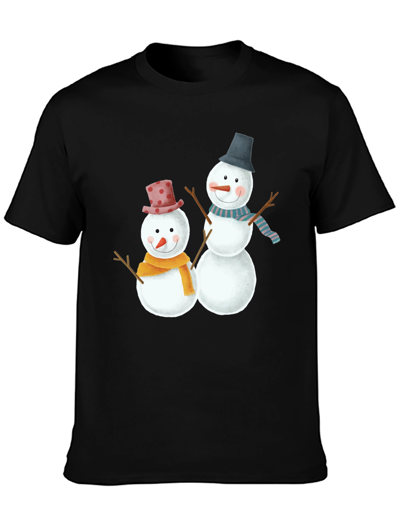 Festive Snowman Graphic Tee - Holiday Cheer