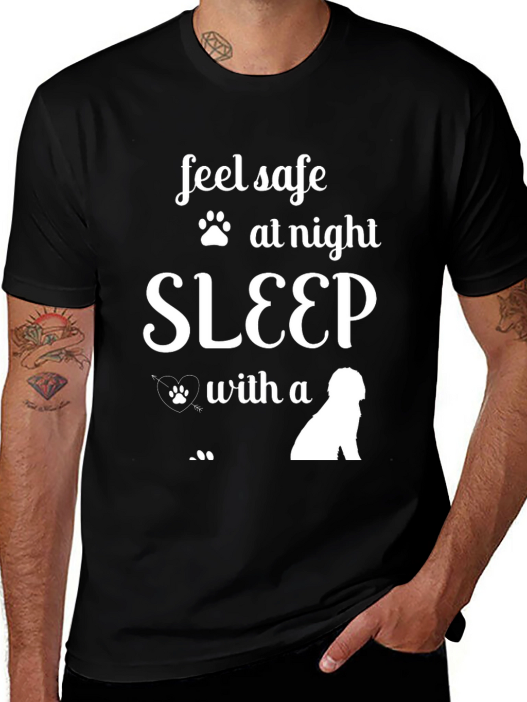Feel Safe Sleep With A Dog T-Shirt