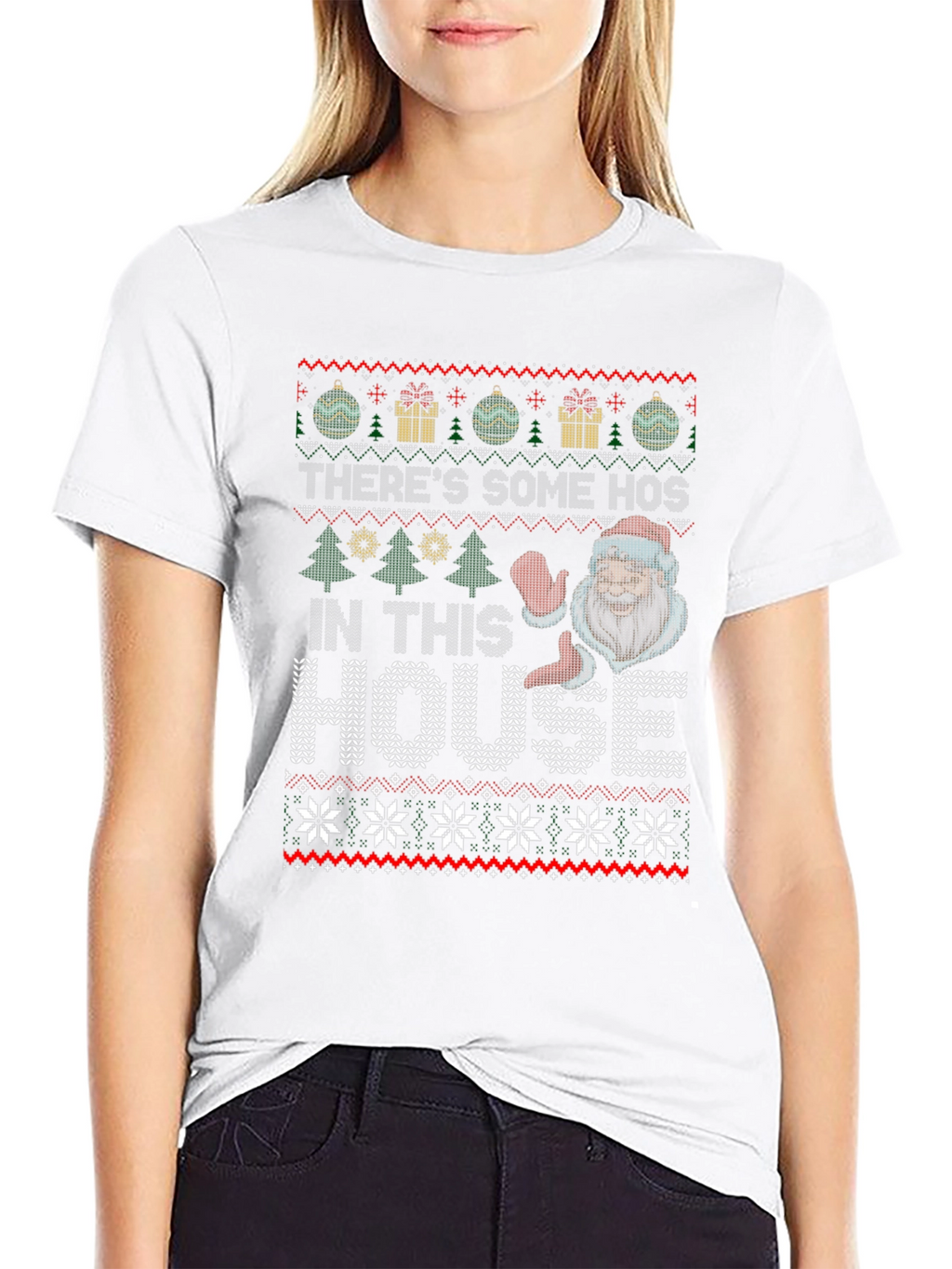 Funny Ugly Christmas Sweater Style T-Shirt