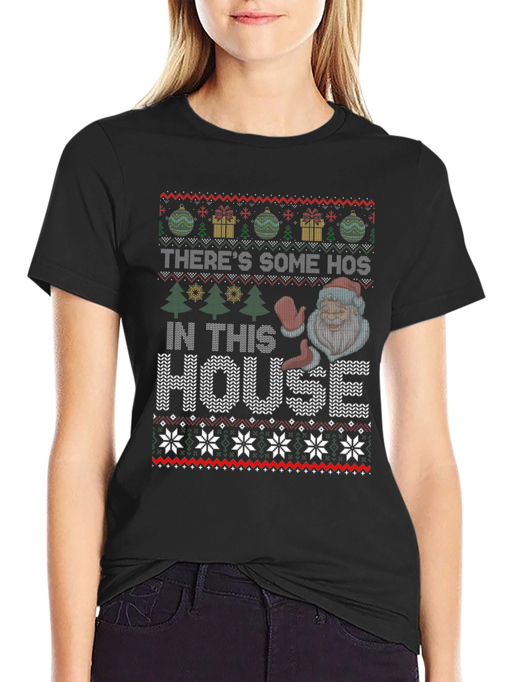 Funny Ugly Christmas Sweater Style T-Shirt