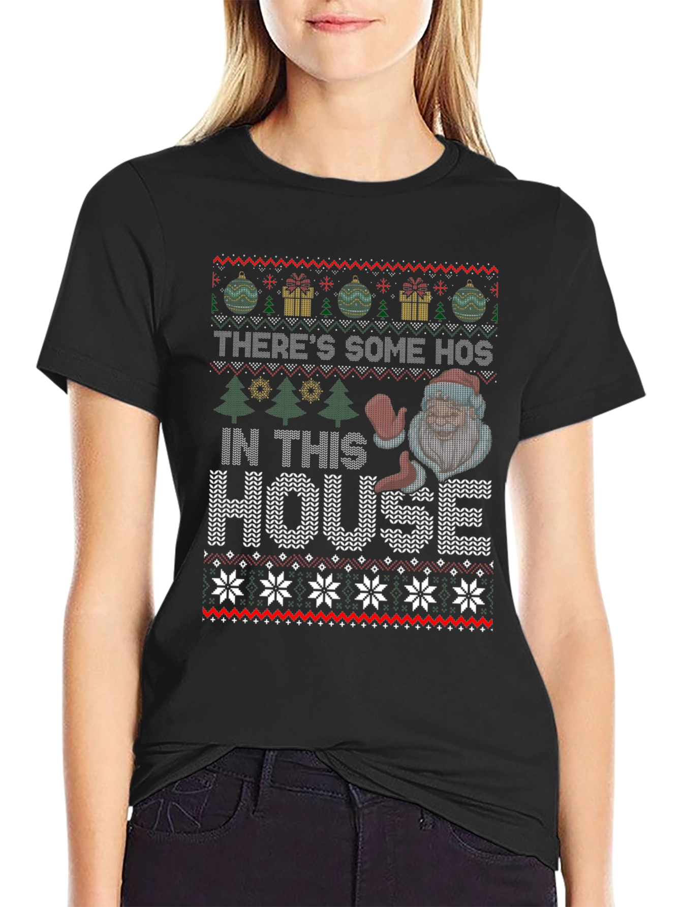 Funny Ugly Christmas Sweater Style T-Shirt