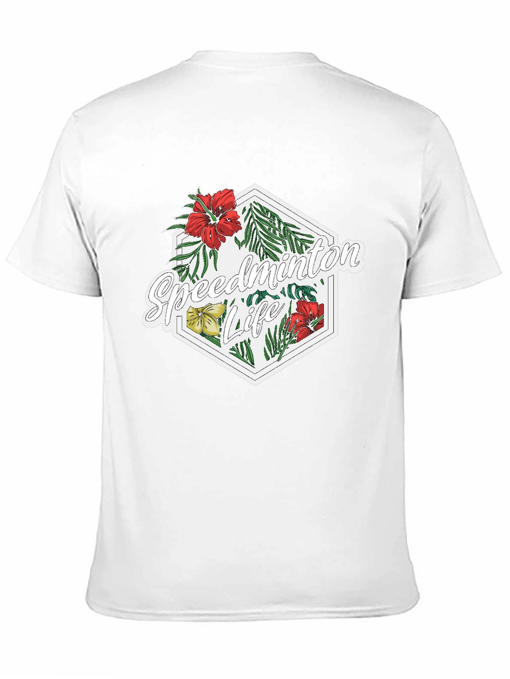 Speedminton Life Floral Black T-Shirt
